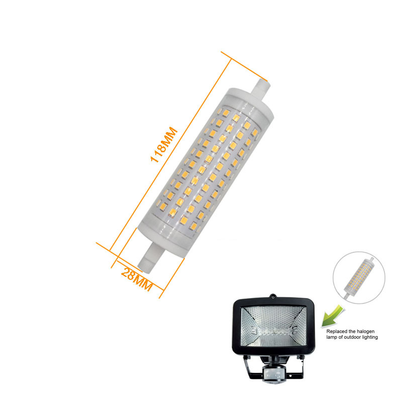 20W Dimbare Led R7S Licht 118mm 150lm/w J118 RX7S Buis licht Equivalent 200w halogeenlamp AC110V/220V