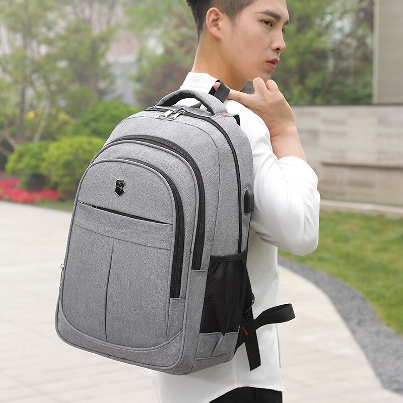 Oxford stoffen waterdichte rugzak herenrugzak effen kleur casual schooltas grote capaciteit sac a dos homme