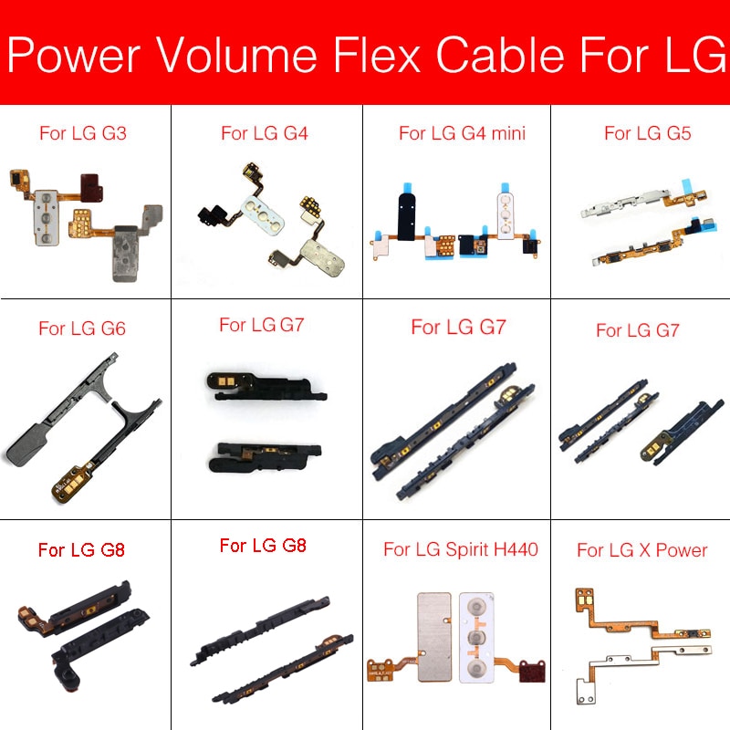 Volumen & an aus Energie biegen Kabel Für LG G3 G4 G5 G6 G7 G8 Geist H440 X Energie Mini schalter Geschmack Schlüssel Seite biegen Band Ersatz