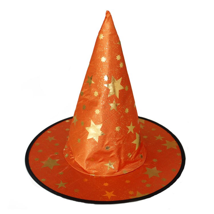 Kobiety mężczyźni 5-gwiazda czarownica kapelusze dla dorosłych Halloween kostium czapki imprezowe magów, kapelusz, czapka, maskarada wstążka czarodziej kapelusz czapka
