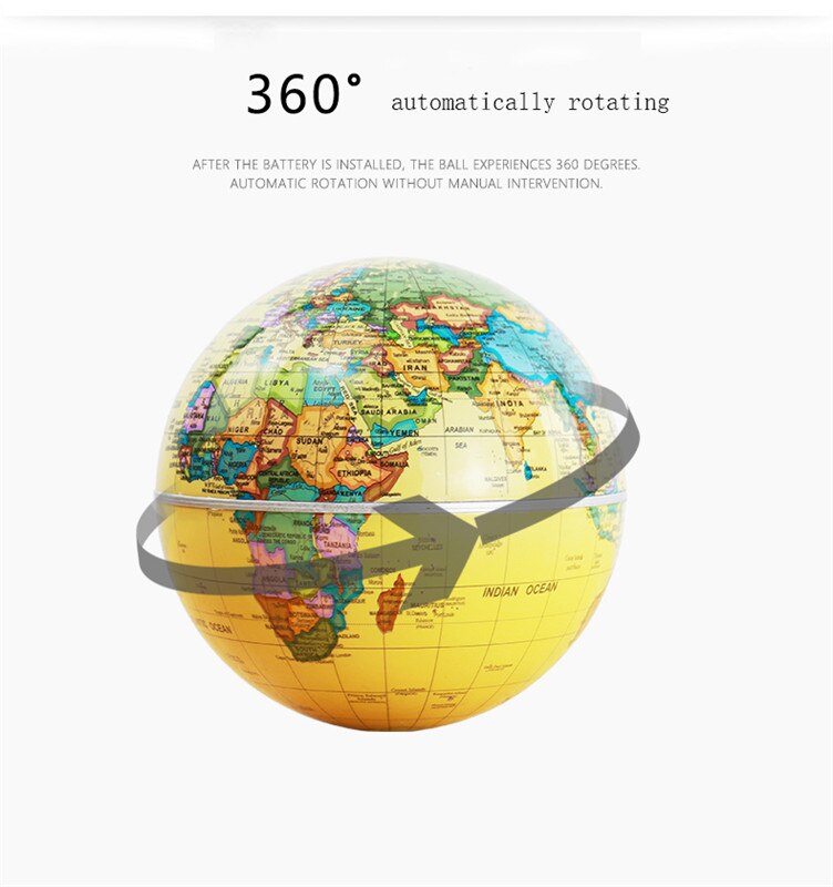 Light energy globe rotation magnetic levitation ornaments solar perpetual motion rotator 1pc