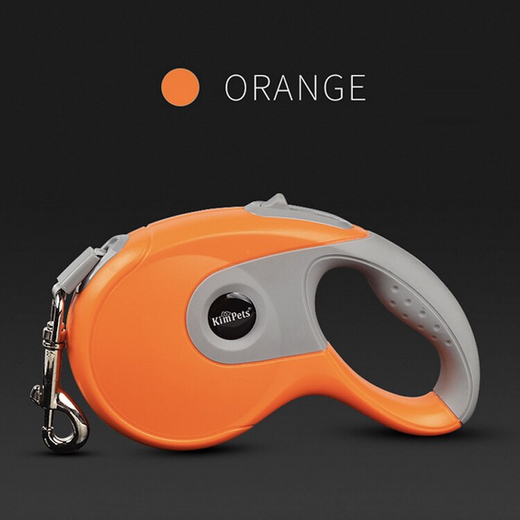 Reflekterande automatiskt infällbart dragrep flexibelt hundkoppel hundar katt dragrepskoppel för små medelstora hundar: 3m( under 12kg) / Orange