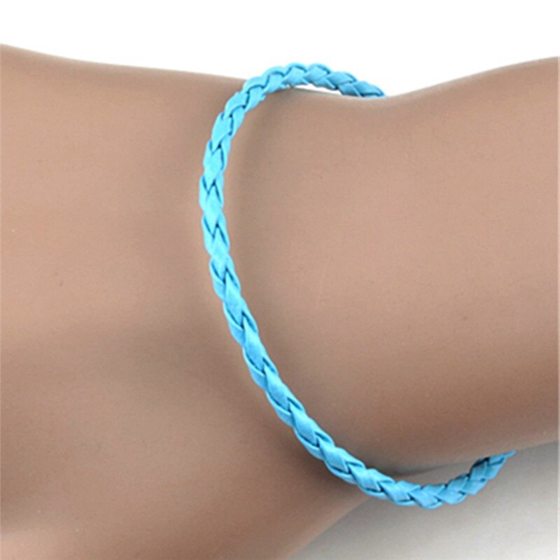 10pcs/lot Simple Style Handmade Braided Charm Bracelets For Women Pulseras Mujer Braided Rope Cuff Bangle: 3