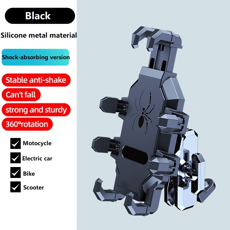 Upgraded Motorcycle Aluminum Anti-Vibration Phone Holder Handlebar Phone Holder Motorcycle Scooter ATV For 4.7''-7.2'' Phones: WHITE