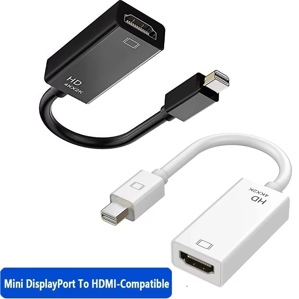 4k mini displayport til hdmi-kompatibel kabel 4k tv-projektorprojektor  dp 1.4 displayport-konverter for apple macbook air pro