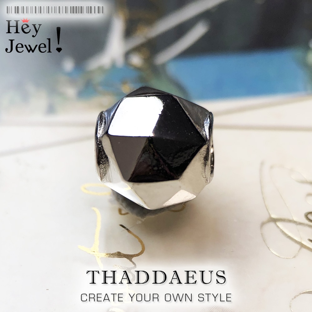 Perles triangulaires, perles argentées pour bracelets, colliers, accessoires de bijoux pour femmes et hommes