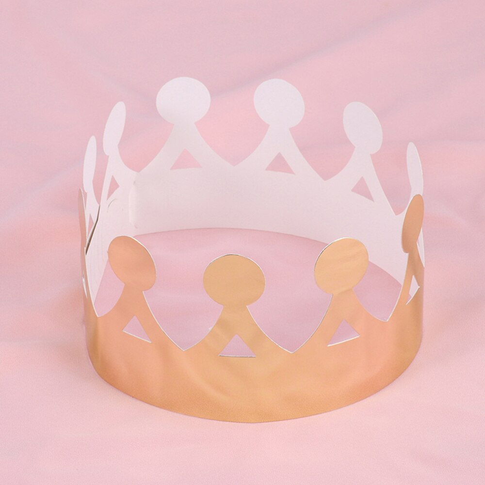 24pcs Golden Paper Crown Party Hat Cap Photo Props for Birthday Celebration Baby Shower (M14)