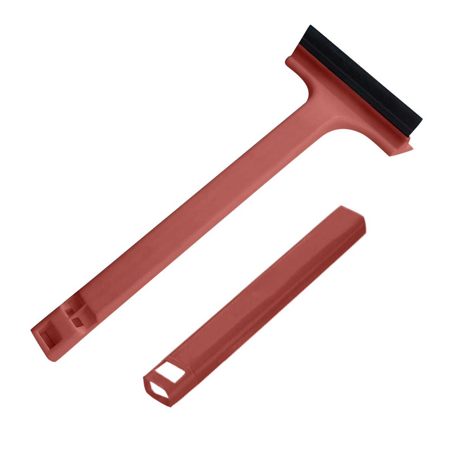 Car Ice Scraper Windshield Ice Breaker Quick Clean Glass Brush Snow Remover Auto Window Snow Brush Shovel QP2: Red