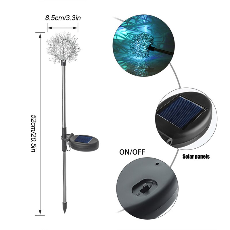 Lampe solaire d&#39;extérieur en forme de plante, luminaire de paysage Unique, idéal pour une pelouse, une cour, un jardin ou un Patio, SEC88