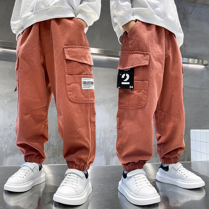 Pantalones deportivos para niños grandes, ropa de chándal informal de cintura elástica para adolescentes, 8, 10, 12 y 14 años, LX38