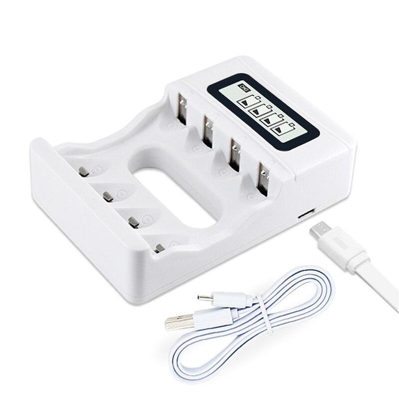 PALO AA AAA rechargeable battery charger 4 slot LCD smart usb charger for 1.2V AA AAA nimh nicd pre-charge batteria: only charger