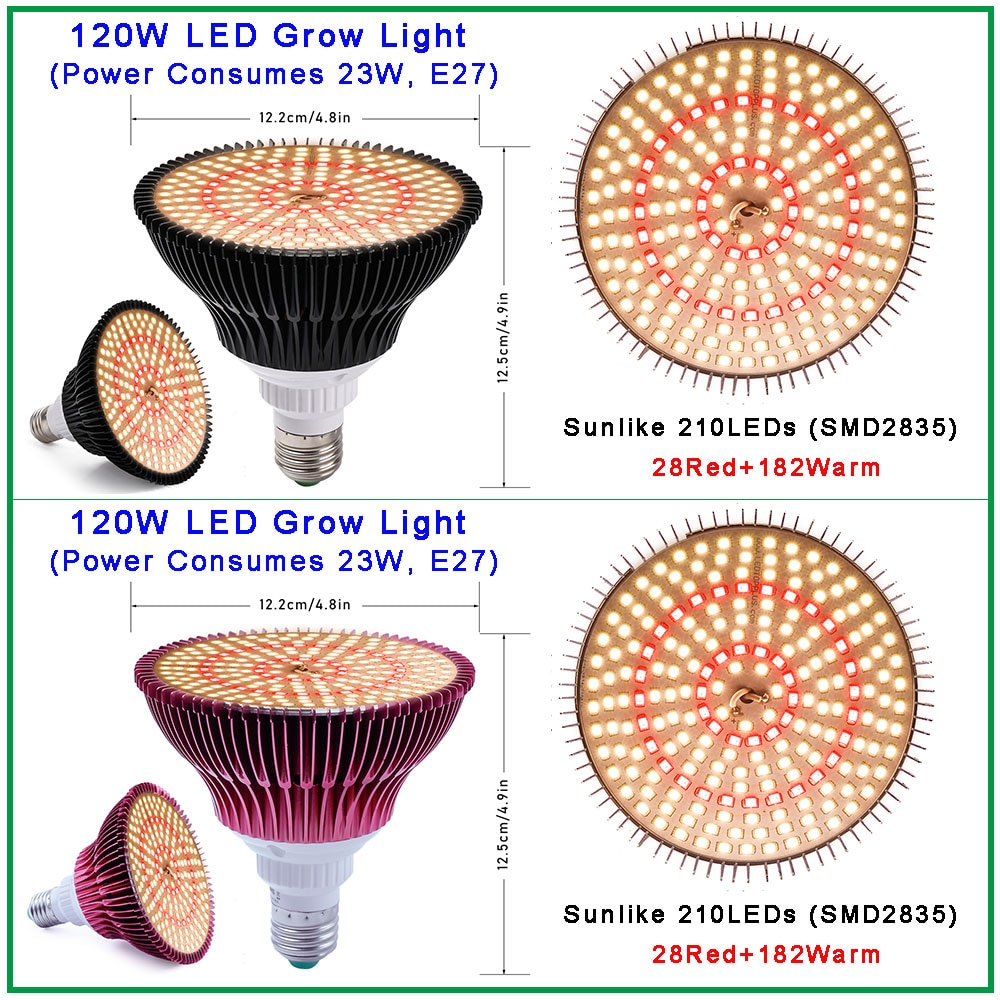 ledet vekstlys 100w 120w fullspekter fitolamp hydroponics fytolampe til innendørs grønnsaker blomsterfrøplanter planter