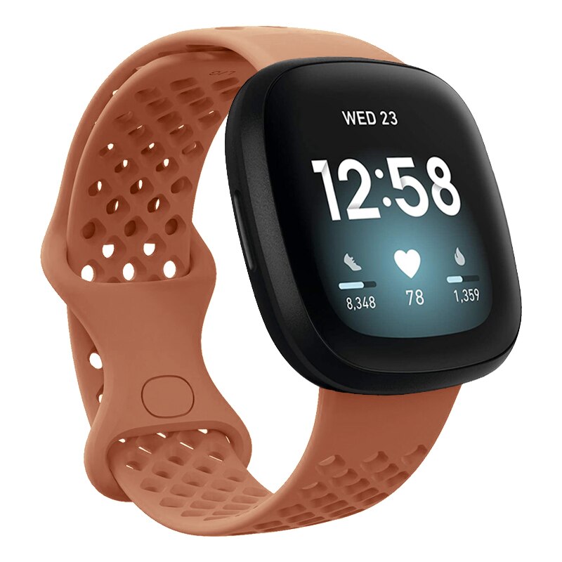 Sport Watch Band for Fitbit Versa 3 Strap Soft Breathable Silicone Bracelet Wristband for Fitbit Sense Accessories Women Men S L