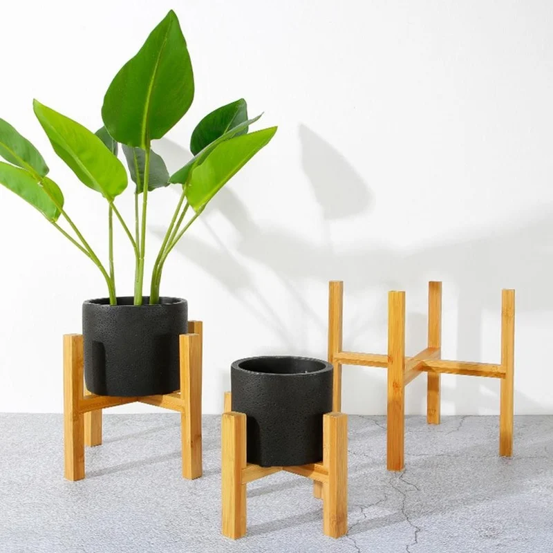Neue Tragbare Single Bucht Bambus Blume Stehen Mini Blumentopf Halfter Blumentopf Regal Vierbeinigen Vase Blume Unterhose Halterung