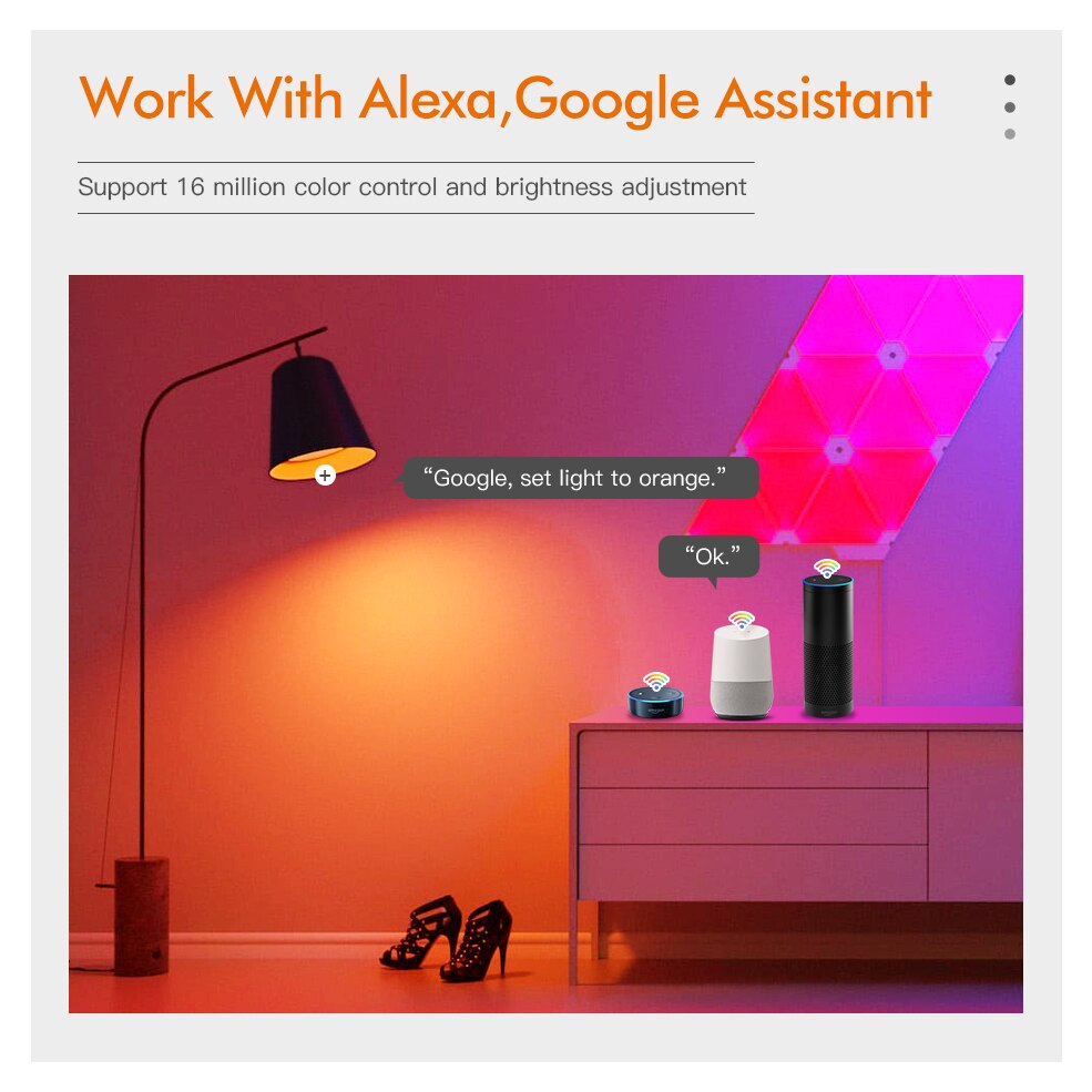 Wifi Led Bulb E14 RGB+CW+WW Candle Light Bulb Tuya Smart Life APP Control Led Lamp Work With Siri Alexa Google Home Assistant