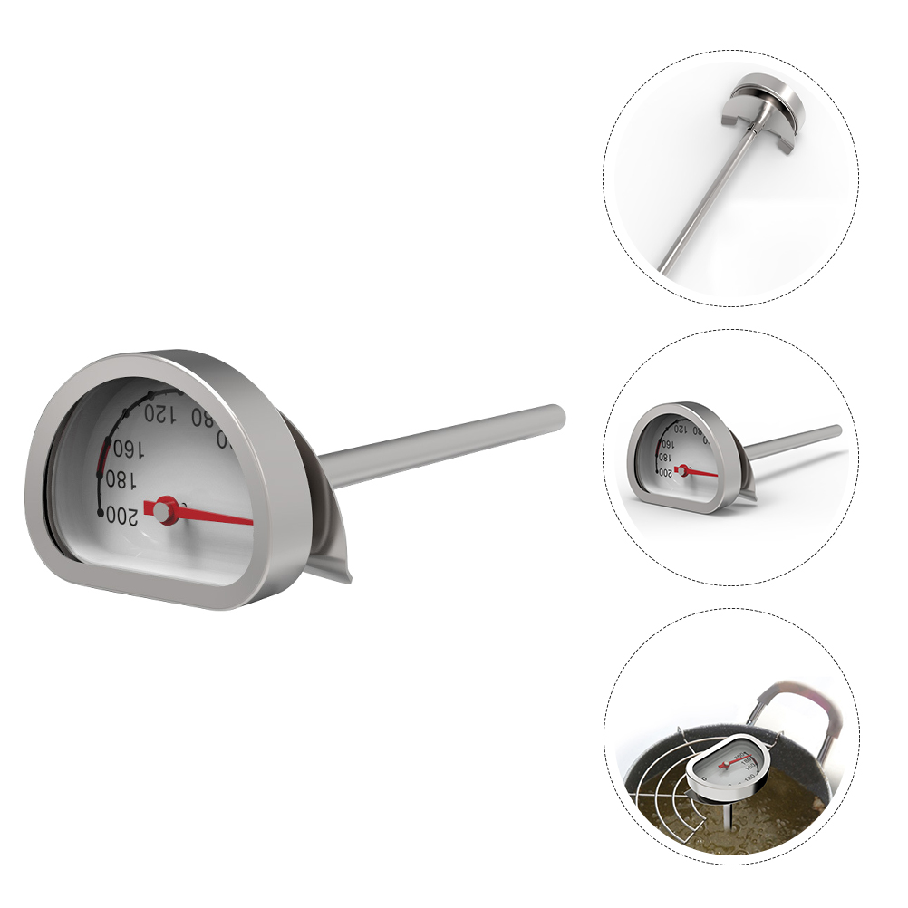 Accessories Fry Pan Thermometer Deep Fryer Dial for Cooking Stainless Steel Oil Temperature Gauge Household Kitchen Gadget: Default Title