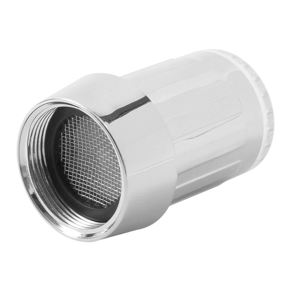 7 kleuren LED Badkamer Kraan Water Light Glow Hoofd Tap Rvs Waterkraan met Kraan Omschakelklep Adapter Connector