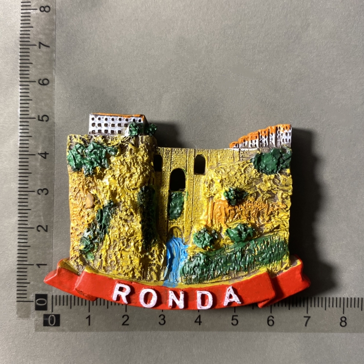 Europe Spain 3D Refrigerator Magnet Tourist Souvenirs Stickers,Home & Kitchen Decoration Fridge Magnet Message Sticker: Dark Khaki