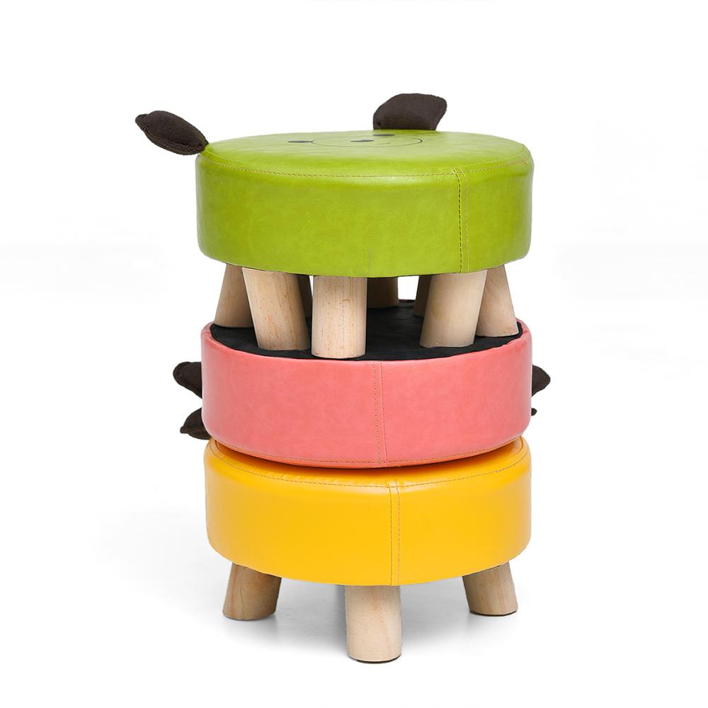 home sofa Cute stool cloth art living room tea table mound wooden small foot stools kids stool bench