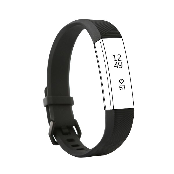 L 170-215mm Adjustable Colorful Replacement Bands For Fitbit Ace/Alta/Alta HR Children Adult Quick Release Wristband Strap Loop: Black