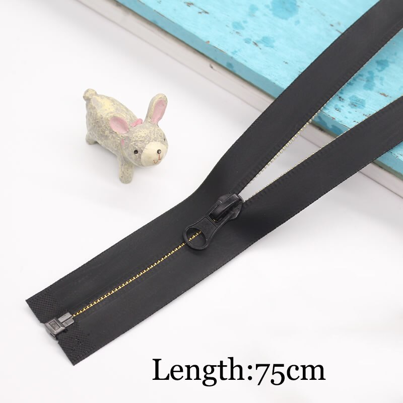 2pcs Eco-friendly Open-end Zippers Nylon Invisible Waterproof Zipper For Outdoor Jacket Raincoat Mountain Wear DIY Sewing KY2104: 04 75cm