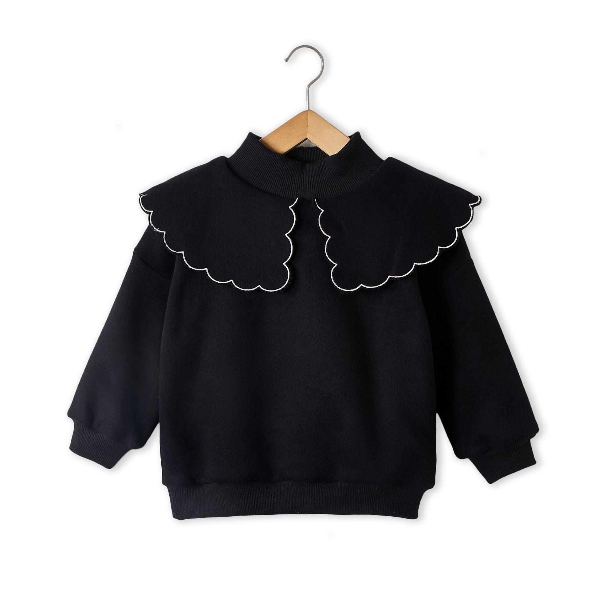 Kinderen Winter Trui Fluwelen Gewatteerde Baby Meisje Trui Kinderen Lange Mouwen Top Dieptepunt Shirt 6M-7T