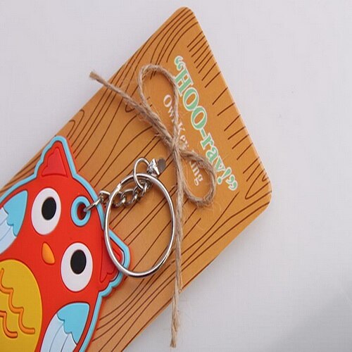 12PCS Uil Thema Sleutelhanger Leuke Baby Uil Sleutelhanger Baby Shower Gunsten Pasgeboren Doop