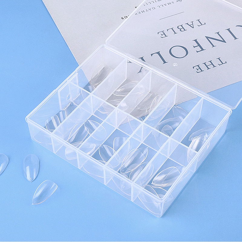 10 Cellen Opslag Strass Gereedschap Plastic Nail Art Lege Dozen Manicure Tool Case Box Container Organizer Voor Valse Tips Glitter