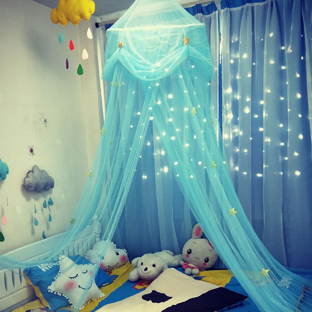 Étoile papillon Tulle enfants bébé lit dôme Polyester maille tissu lit auvent rideau suspendu moustiquaire tente chambre décoration