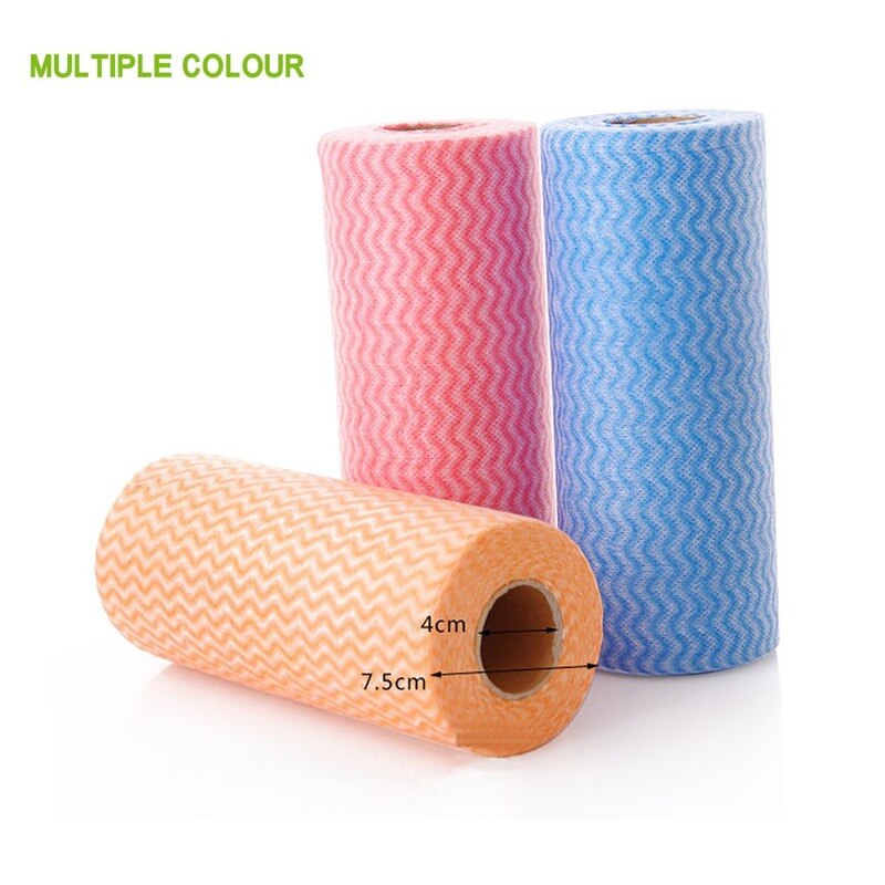 1 Roll Cleaning Wash Cloth Kitchen Towel Duster Cloth Non-woven Fabric Kitchen Cleaning Towel No Oil Rag Furniture Dish Cloth