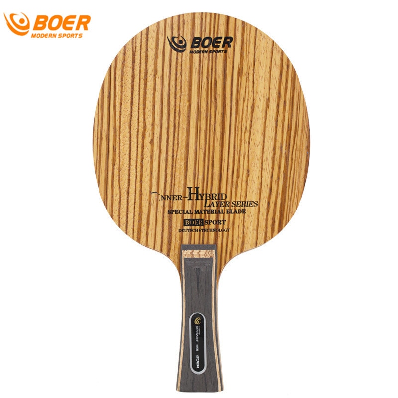 BOER Zebra Tafeltennis Bat Bodemplaat Echt Tafeltennis Blade (5 hout + 2 carbon) ping Pong Racket Base Raquete Snelle