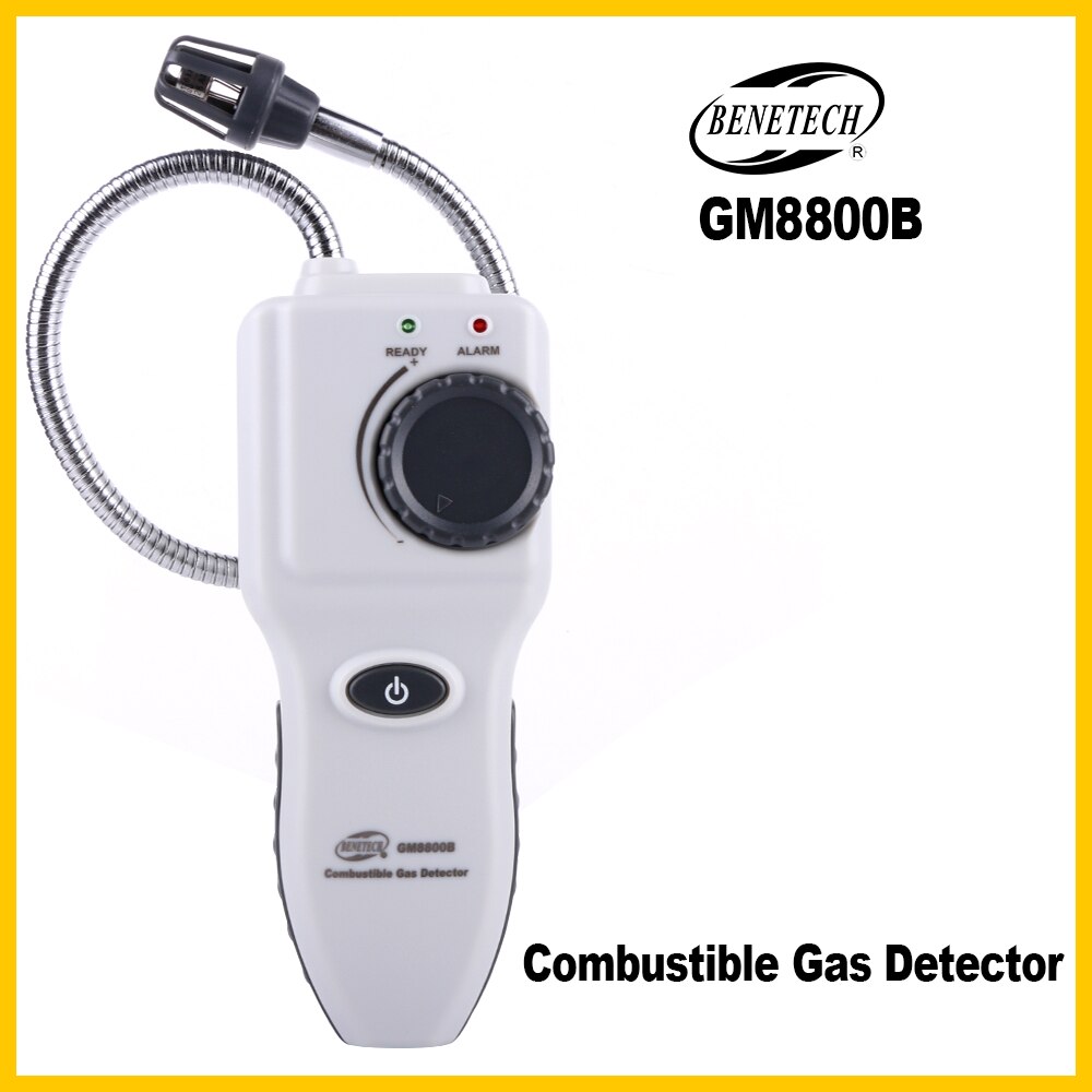 Brandbaar Gas Detector Handheld Draagbare Gaslek Tester met Geluid Licht Alarm Instelbare Gevoeligheid GM8800B-BENETECH