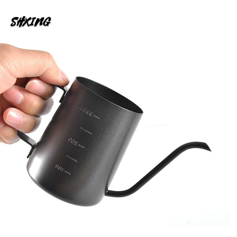 Jarro de água café pote mão casa aço inoxidável 304 boca muito fina pote mini boca longa gotejamento pote utensílios de café