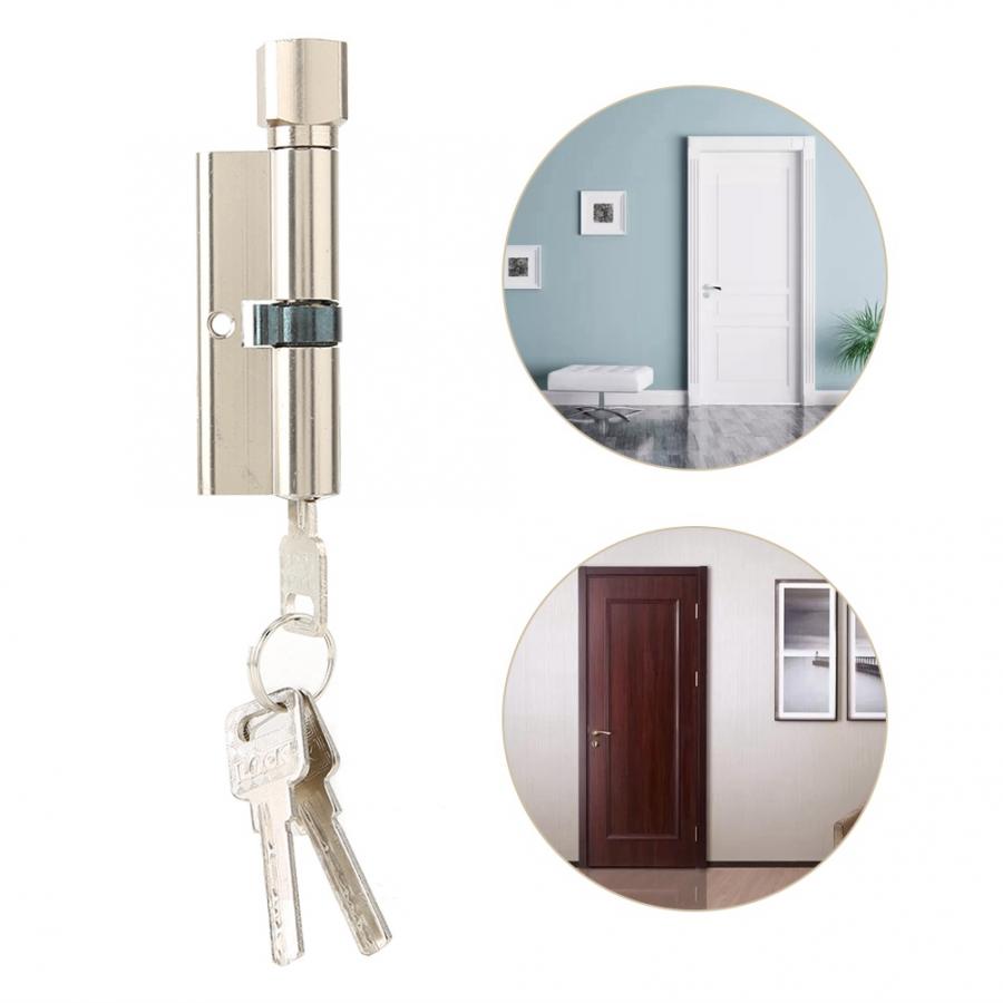 70mm Aluminium Alloy Security Home Door Lock Cylinder Anti-Snap Anti-Drill with 3 Keys Aluminium Door Lock Cylinder