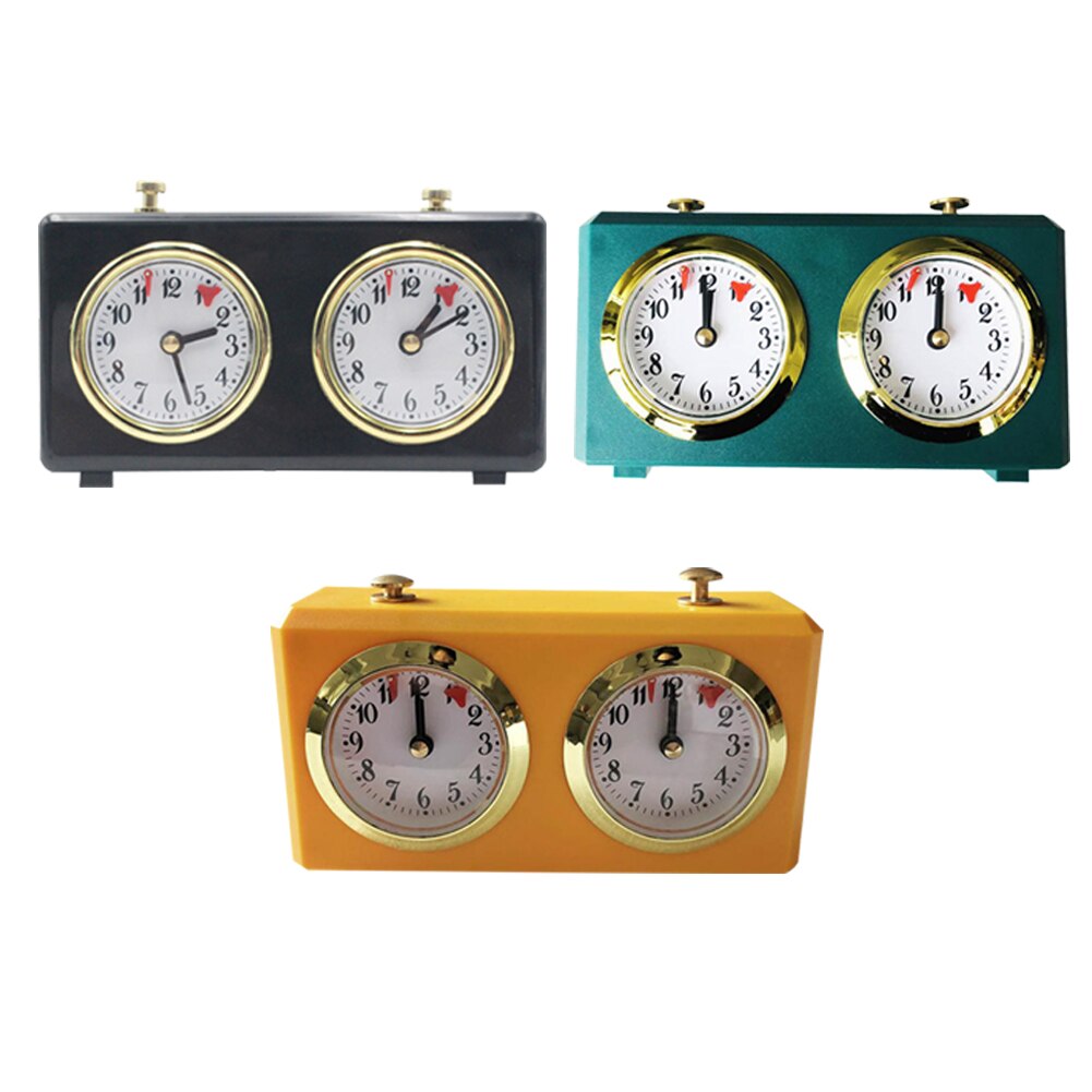 Draagbare Mechanische Schaken Timer Klok Vintage Schaken Concurrentie Board Game Klok Voor Entertainment Playing Game