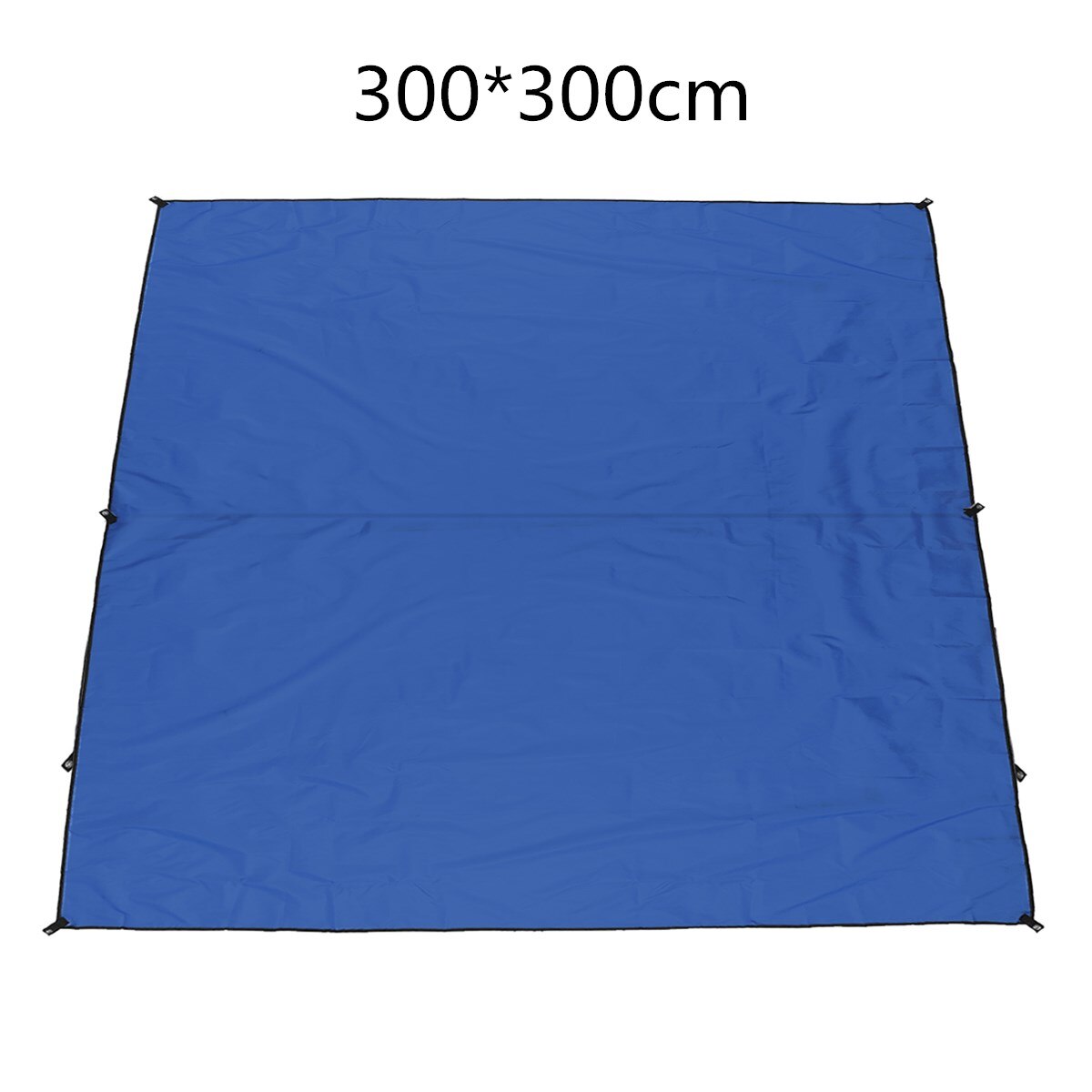 Tente de Camping en plein air parasol pluie soleil abri UV plage auvent auvent abri plage pique-nique tapis tapis tapis de sol tente soleil ombre voiles: Blue 300x300cm