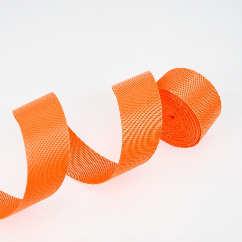 5M 0.7Mm Dikke 25Mm Polyester Nylon Spanbanden Lint Band Outdoor Rugzak Tas Strap Diy Halsband Knapsacktapes bias Binding: Orange