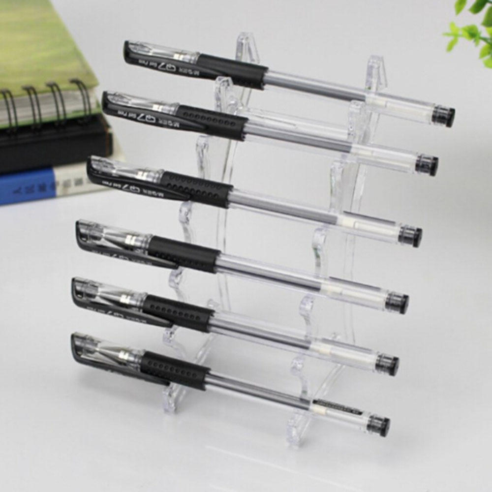 Afneembare Trasparent Zwarte Pen Houder Cosmetische Borstel Oogschaduw Lippenstift Display Stand Rack Bureau Briefpapier Organisator Plastic