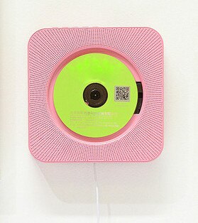 Wall-mounted CD player Bluetooth FM radio CD stereo prenatal fidelity digital amplifier: Pink
