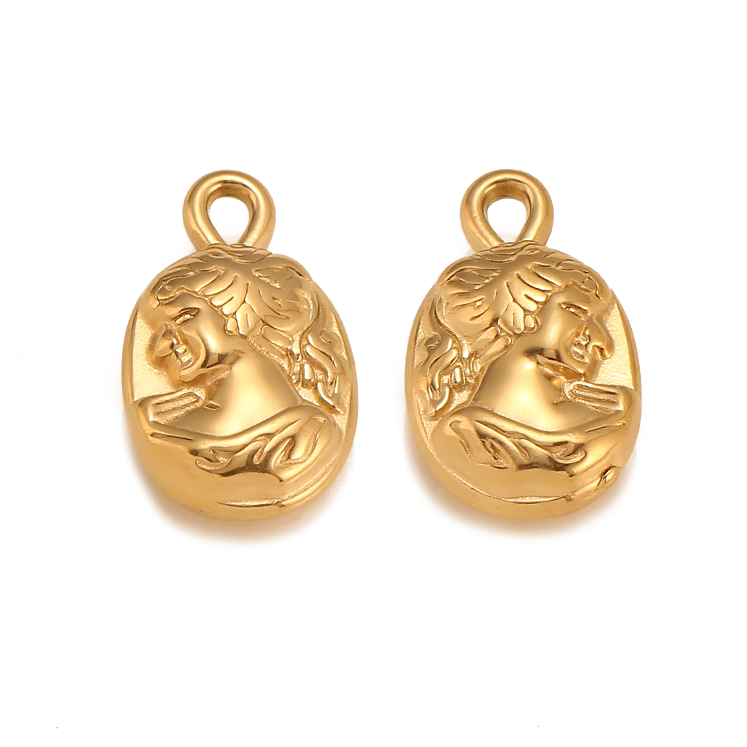 3 pezzi di ciondoli a forma di cuore/c lucchetto/trefoglio in acciaio inossidabile con simbolo della mano d'amore, non sbiadiscono, collana fai da te, braccialetto, creazione di gioielli