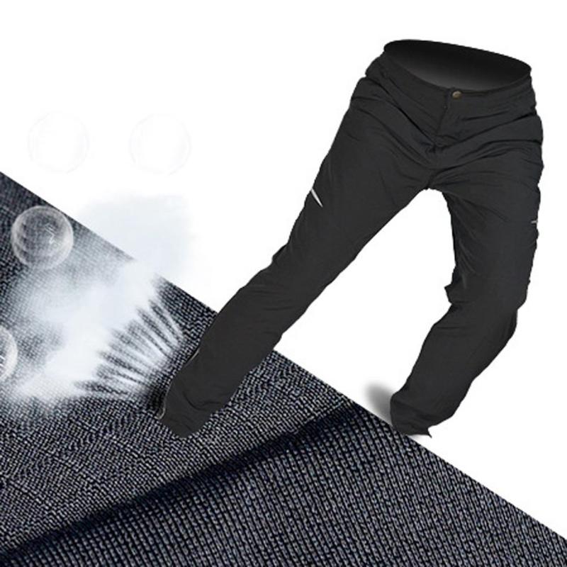 Cykeludstyr bukser mountainbike tights cykelbukser hurtigtørrende åndbare lange bukser til mænd sorte plus størrelse xl -3xl