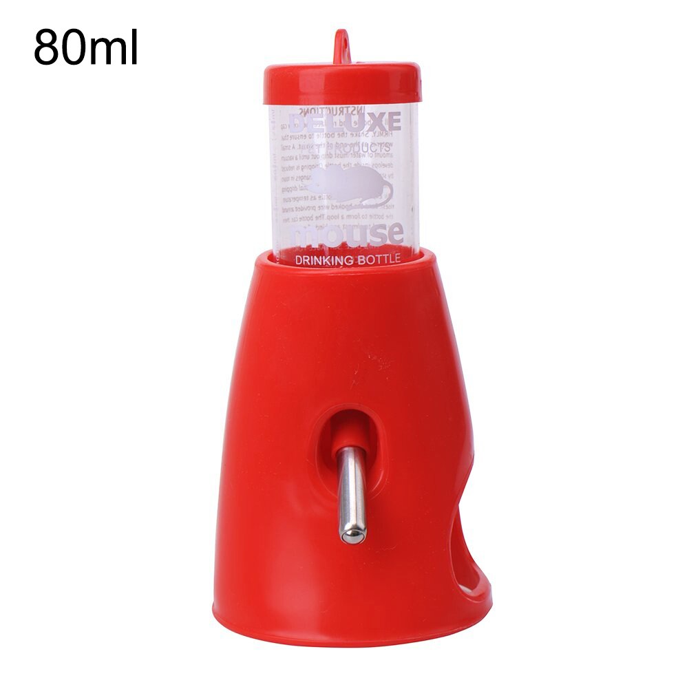 80ml Pet Hamster Mice Water Bottle Holder Dispenser Base Hut Nest Feeder Hideout