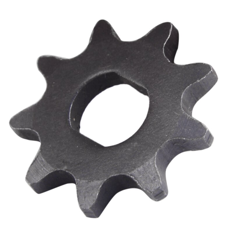 DWCX Black Durable Electric Scooter 9 Tooth 6mm Pitch Chain Sprocket Fit for Oval 8mm Shaft Motor Spindle