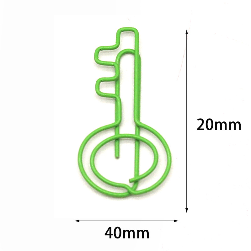 Key Shape Binder Metal Color Paper Clip Office Accessories Folder Office Stationery Paper Material Paper Clips Binding Supplies