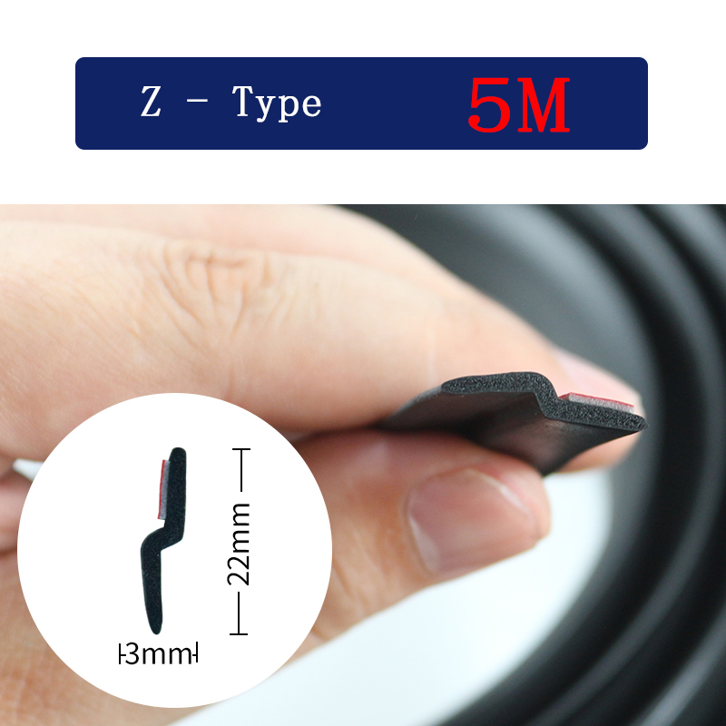 5M Grote/Kleine D Auto Afdichting Strip Auto Deur Frame Geluidsisolatie Rubber Strip Speciale Kleine Auto Vrachtwagen Waterdichte Deur Naad: MULTI