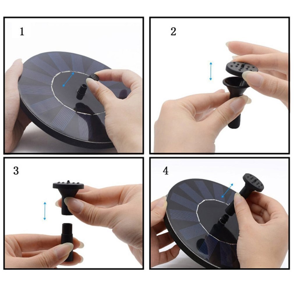 16CM outdoor pool round solar floating fountain Waterscape Circular floating water fountain Engineering plastics