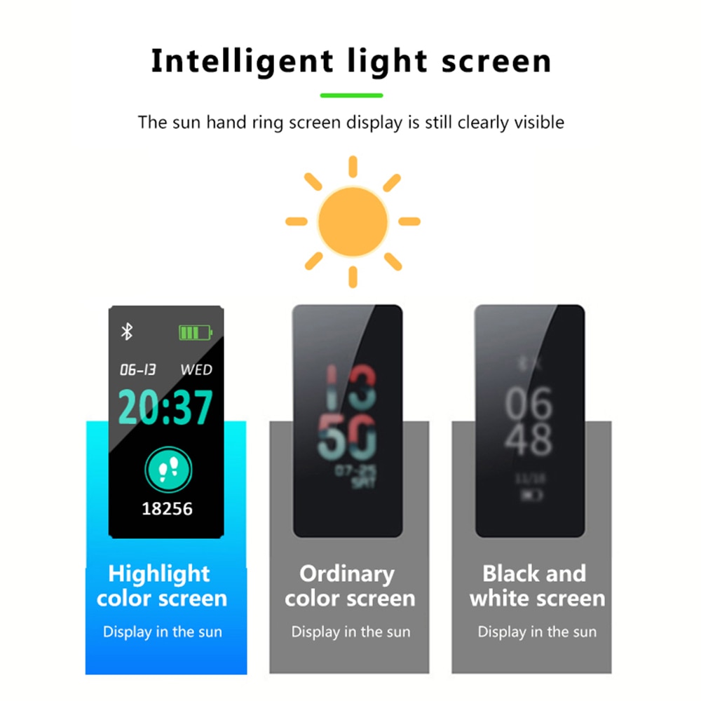Smart Polsband Bloed Oximeter Zuurstof Monitor Hartslag Slaap Monitoring Band Armband Sport Fitness Tracker Horloges