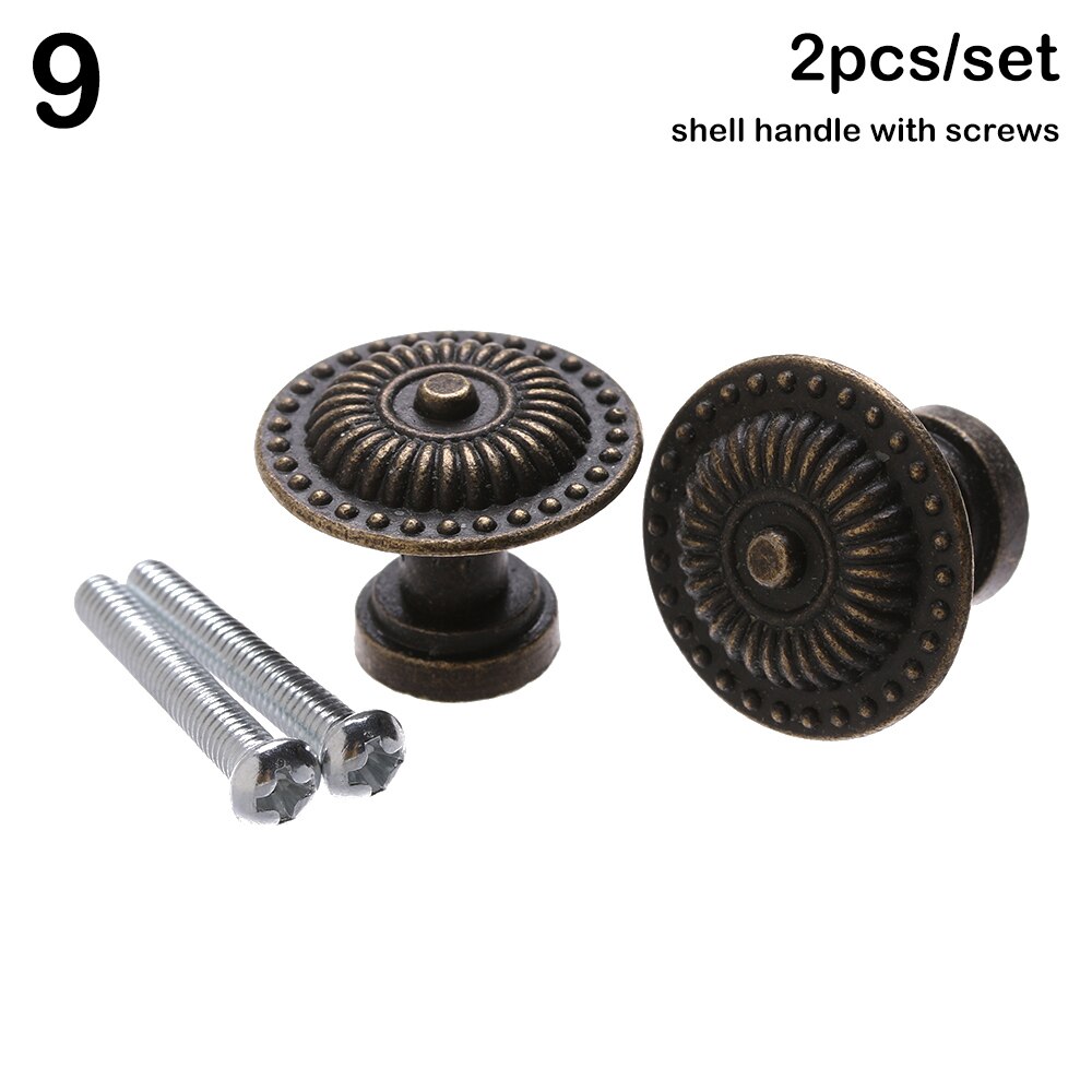 Poignées de meuble en côtes antiques, forme ronde Foy, bouton de fusion rétro, poignées de garde-robe, poignée de porte, raccords de quincaillerie, 2 pièces: Rose