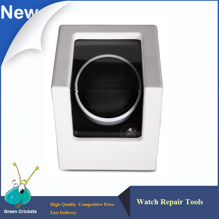 Latest White 1+0 mechanical watch Winding Automatic Watch Winder Box, Ultra Quiet Motor 5 Mode Wooden Watch Winders