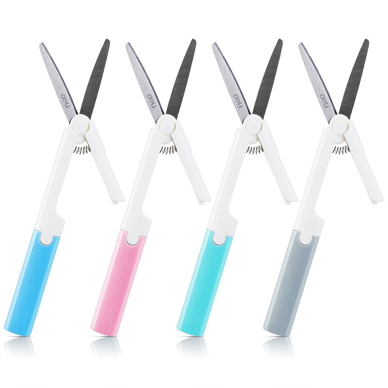 Kjærlighet fra 1 stk / mye saks søt bærbar saks manuell klasse student fargesnitt med saks som kan brettes sammen